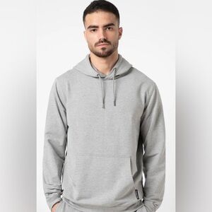 BearBottom men’s Lounge Hoodie, heather grey,medium, yoga, travel, everyday wear